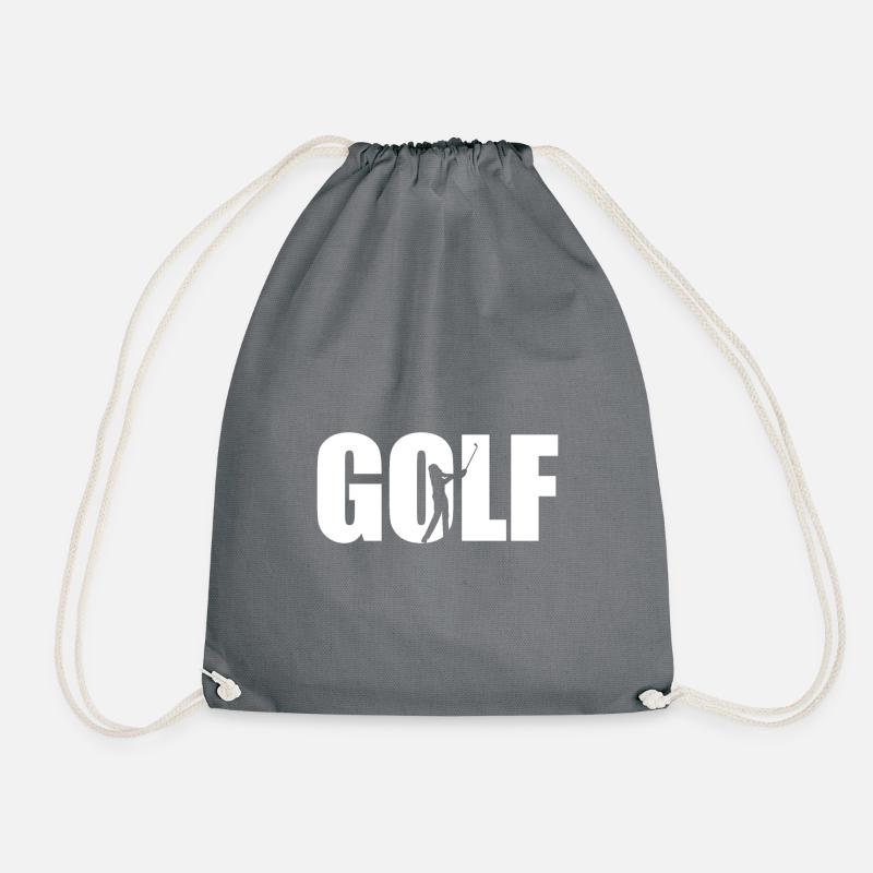 Golf Geschenk Oma Opa Rentner Hobby - Turnbeutel - Grau