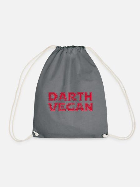 Darth Vegan Geschenk - Turnbeutel - Grau