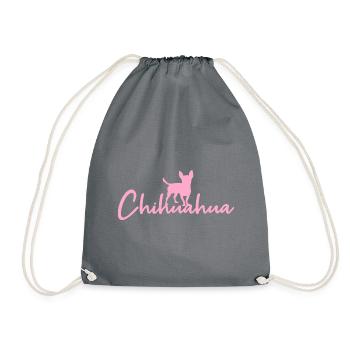 Chihuahua - Drawstring Bag - grey - Front