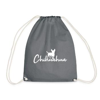 Chihuahua - Drawstring Bag - grey - Front
