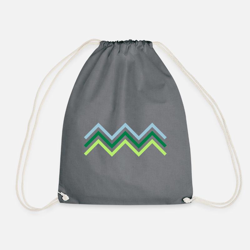 Grafisches Muster - Tolle Geschenkidee - Turnbeutel - Grau