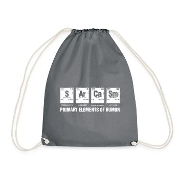 Éléments primaires de l'humour Science Chimie disant - Sac de sport léger - gris - Devant