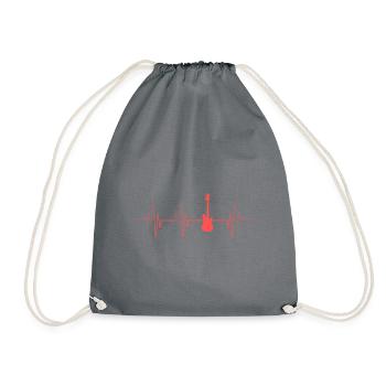 Joueur de battement de coeur cadeau - Sac de sport léger - gris - Devant