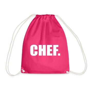 Chef Gift Bestseller Independent - Drawstring Bag - fuchsia - Front