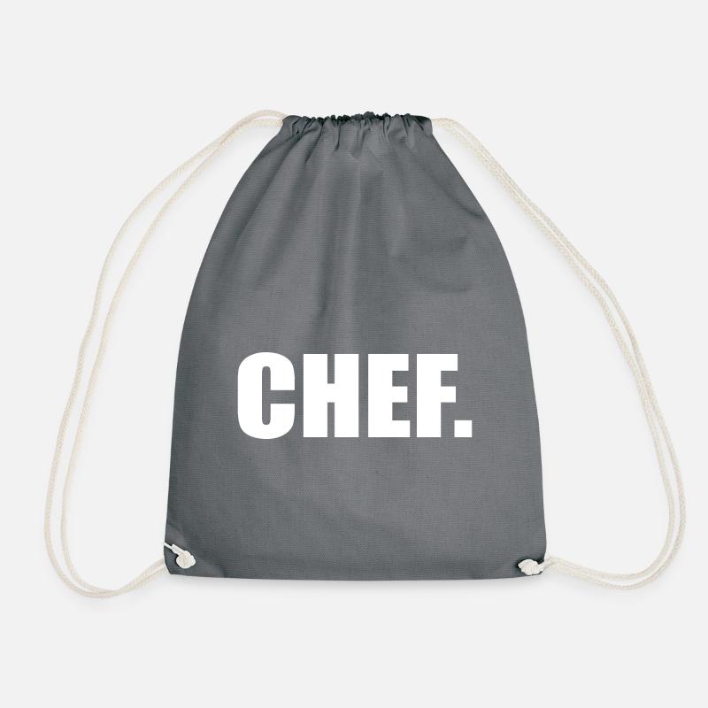 Chef Geschenk Bestseller selbstständig - Turnbeutel - Grau