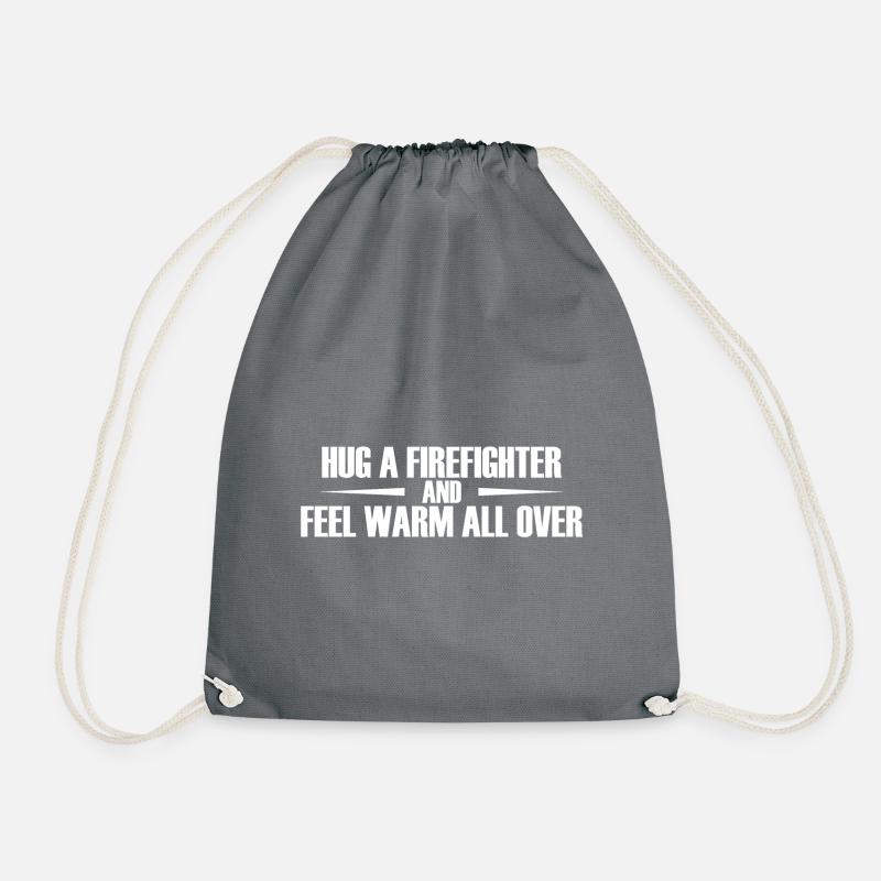 HUG A FIREFIGHTER - Turnbeutel - Grau