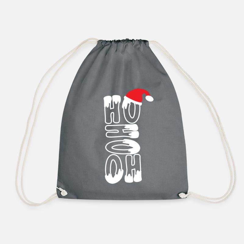 HO HO HO - Turnbeutel - Grau