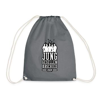 Enterrement de vie de garçon 2024 Marié Enterrement de vie de garçon - Sac de sport léger - gris - Devant