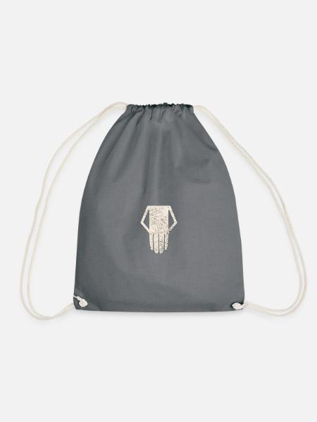 Bakugou Katsuki skull skull skull superhel - Drawstring Bag - grey