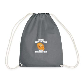 Totally undercut schnitzel - Drawstring Bag - grey - Front