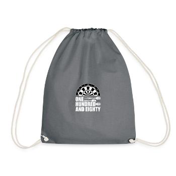 One hundred and eighty Darts Player Darts Darts - Drawstring Bag - grey - Front