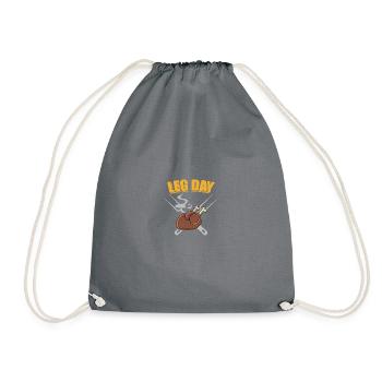 Jour de jambe Barbecue BBQ Koch Grill Grillen - Sac de sport léger - gris - Devant