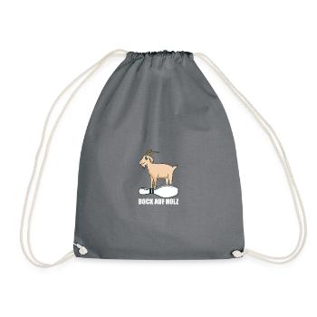 Bock auf Holz Kegeln Kegel Kegler Sportkegler - Turnbeutel - Grau - Vorne