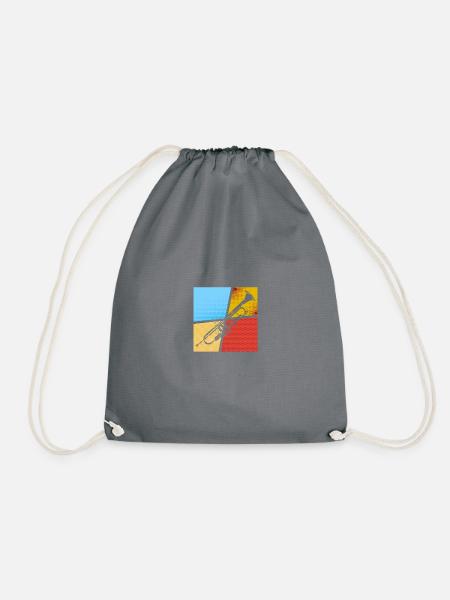 Trumpet Trumpet Player - Drawstring Bag - grey