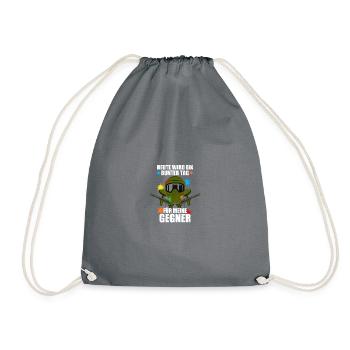 Bunter Tag Gotcha Paintballspieler Paintball - Turnbeutel - Grau - Vorne