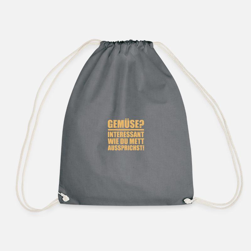 Gemüse? Mett Mettbrötchen - Turnbeutel - Grau