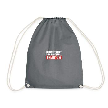 Concentrates on tuning car mechanic screwdriver - Drawstring Bag - grey - Front