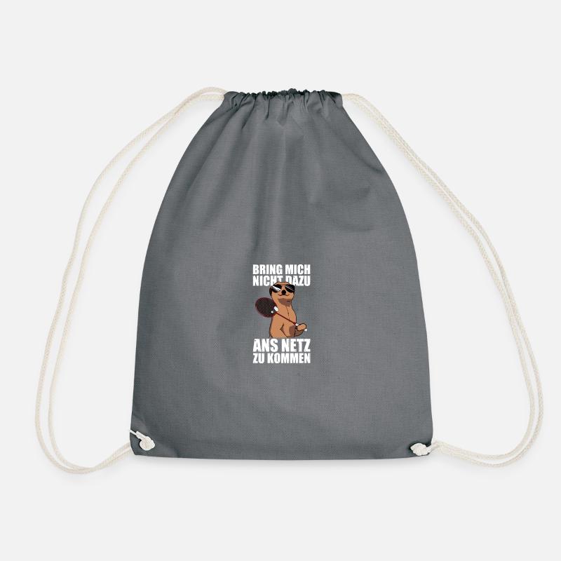 To the net: Badminton, Badminton, Badminton - Drawstring Bag - grey