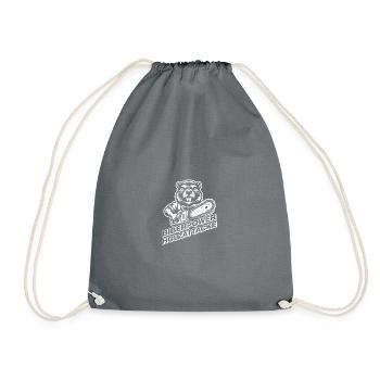 Beaver Power Wood Making Lumberjack Forester - Drawstring Bag - grey - Front