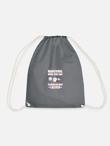 Manchmal höre ich Petanque Boule Boulespieler - Turnbeutel - Grau