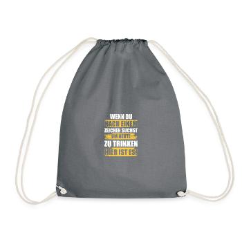 To drink today beer drinkers beer lovers beer - Drawstring Bag - grey - Front