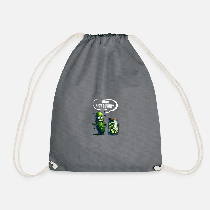 Bro! Bist du das?! Gurke Pickle Gurkenliebhaber - Turnbeutel - Grau