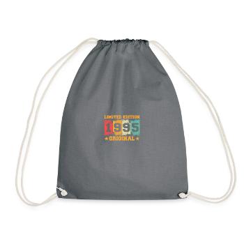 29th Birthday Born 1995 Birthday Gift - Drawstring Bag - grey - Front