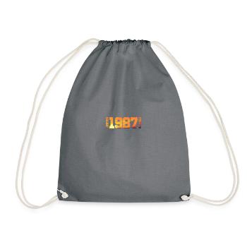 37e anniversaire Né en 1987 Cadeau d’anniversaire - Sac de sport léger - gris - Devant