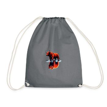 Bull and Bear Stock Market Stock Market Trader - Drawstring Bag - grey - Front