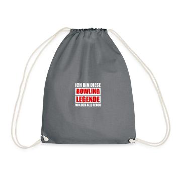 Bowling Legende Bowling Bowlingspieler Bowler - Turnbeutel - Grau - Vorne