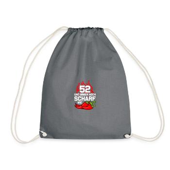 52nd Birthday Born 1973 Birthday Gift - Drawstring Bag - grey - Front