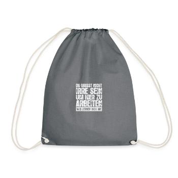 Nicht irre Humor Sarkasmus Fun - Turnbeutel - Grau - Vorne