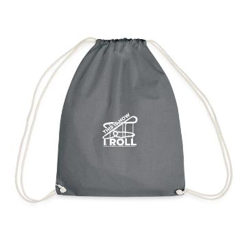 How i roll Amusement Park Rollercoaster Roller Coaster - Drawstring Bag - grey - Front