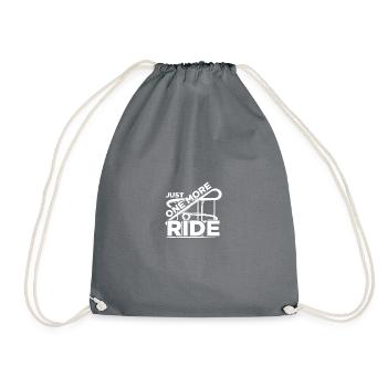 Just one more ride Rollercoaster Achterbahn - Drawstring Bag - grey - Front