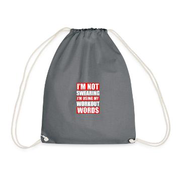 Workout Bodybuilding Bodybuilder Gym Weight Training - Drawstring Bag - grey - Front