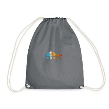 Padel Funny Padel Ball Player - Drawstring Bag - grey - Front