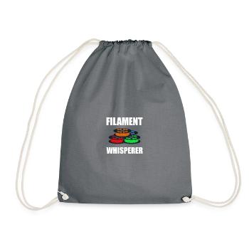 Filament whisperer 3D Printer 3D Printing - Turnbeutel - Grau - Vorne