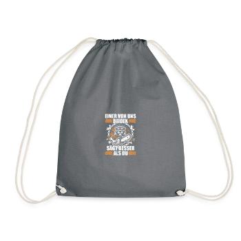 L’un d’entre nous deux, forêt de bûcherons à la tronçonneuse - Sac de sport léger - gris - Devant