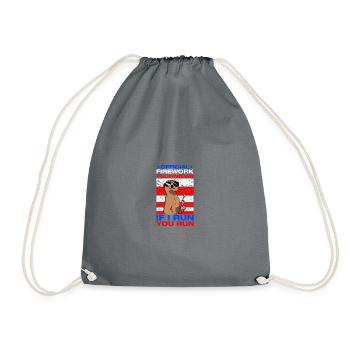Pyrotechnician Firecrackers Official Firework Technician - Drawstring Bag - grey - Front