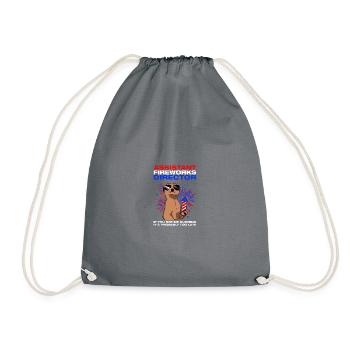 Pyrotechnician Assistant fireworks director - Drawstring Bag - grey - Front