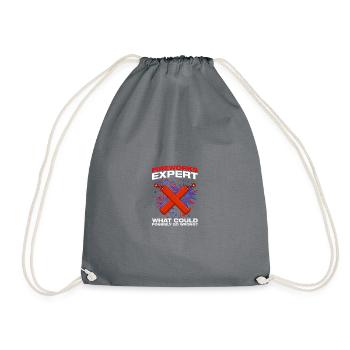 Fireworks Expert Pyrotechnician Firecrackers Fireworks - Drawstring Bag - grey - Front