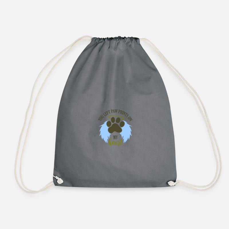 dog - Drawstring Bag - grey