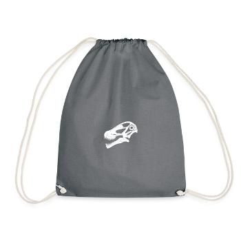Argentinosaurus fossil skull - Drawstring Bag - grey - Front