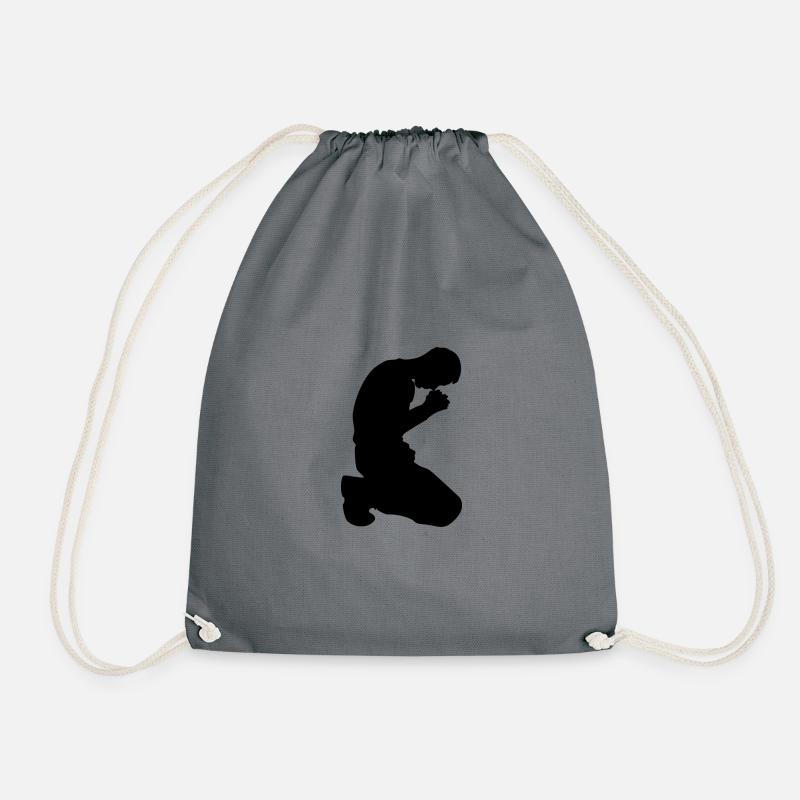Prayer Silhouette - Turnbeutel - Grau