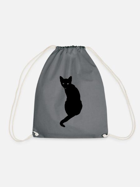 Katze Kätzchen Katzenshirt Geschenk Weihnachten - Turnbeutel - Grau