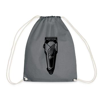 Hair clippers hairdresser icon - Drawstring Bag - grey - Front