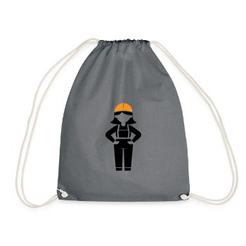 Ouvrière du bâtiment Femme - Sac de sport léger - gris - Devant