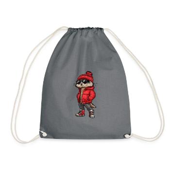Suricate Drôle d’hiver - Sac de sport léger - gris - Devant