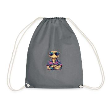 Snake Cobra Comic Holiday - Drawstring Bag - grey - Front