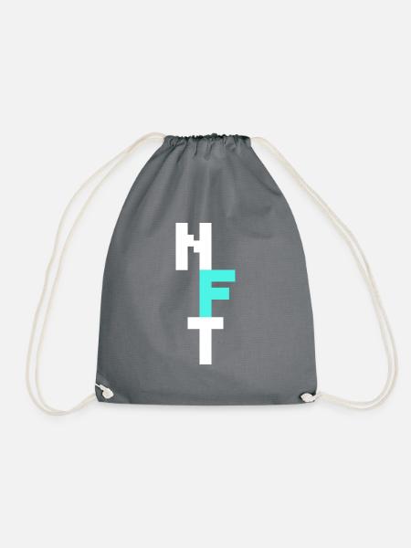 Cryptocurrency Crypto Trader Art NFT - Turnbeutel - Grau